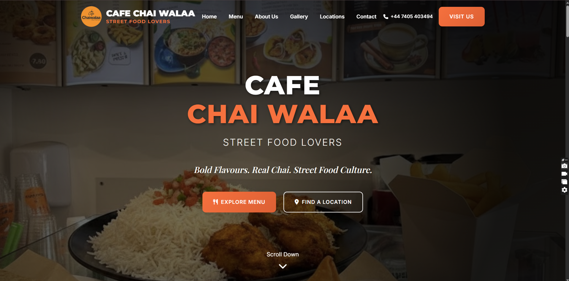 Cafe Chai Walaa - Street Food Website